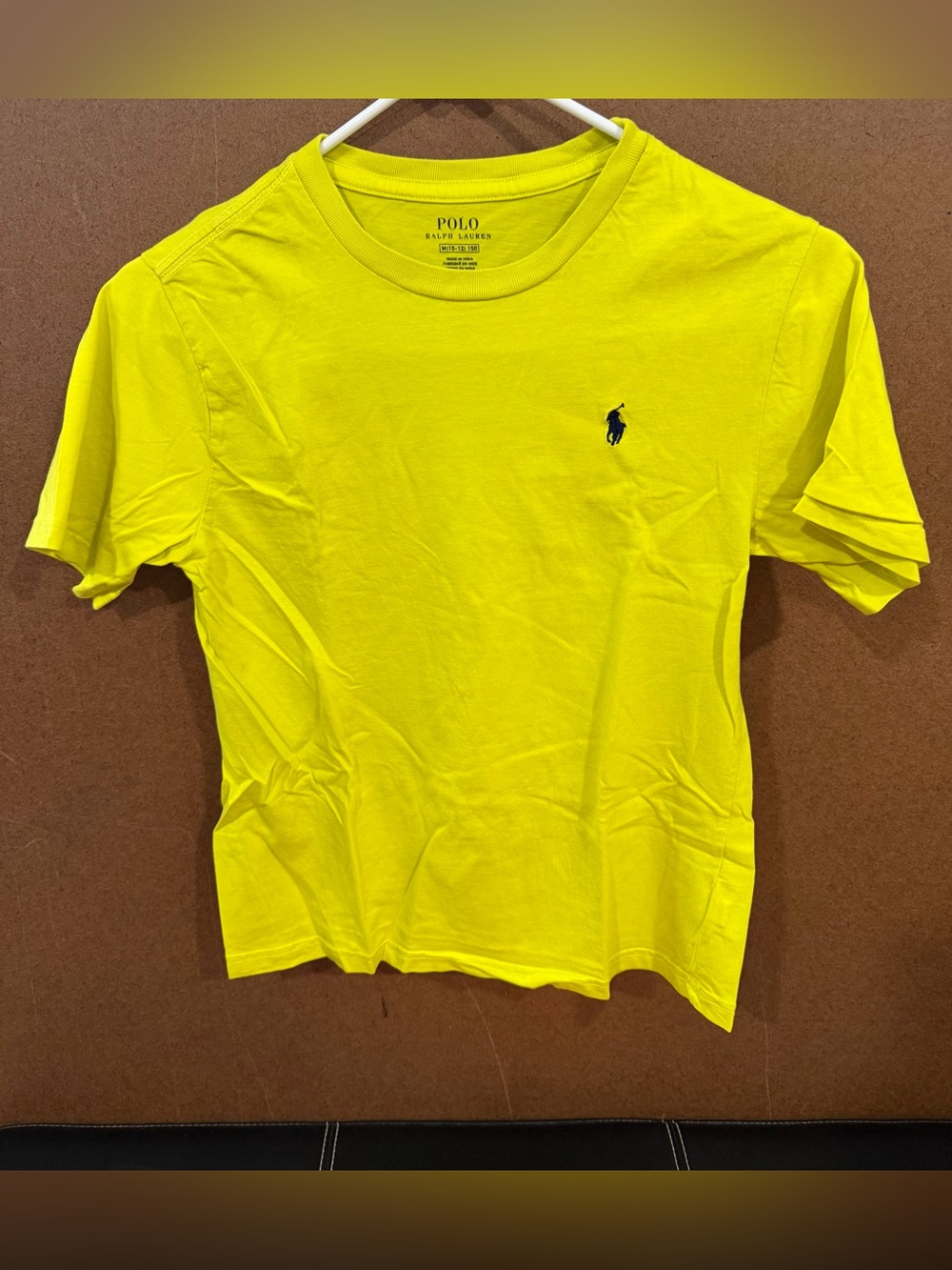 Polo by Polo Ralph Lauren kids crew neck shirt bright Yellow M 10/12